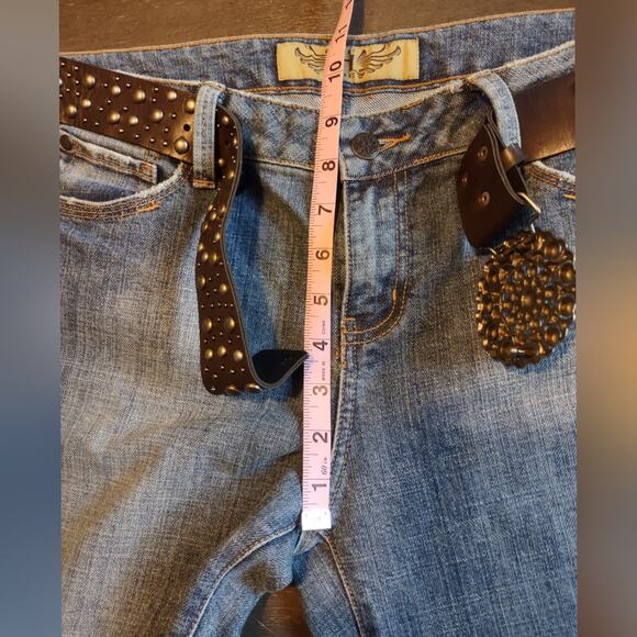 Hint Bootcut Midrise Y2K Jeans With Belt Vintage Stretch Denim Size 13 - Picture 5 of 16